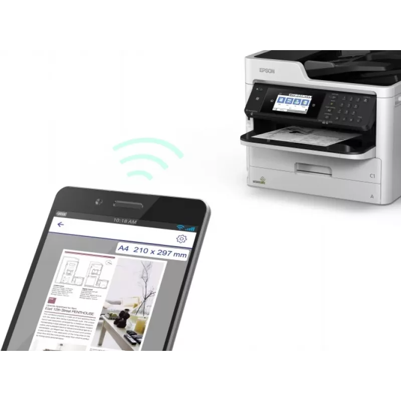 Drukarka atramentowa Epson WorkForce Pro WF-M5799DWF monochromatyczna wielofunkcyjna A4, o wysokim obciążeniu 60–100 tys. stron