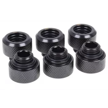Zestaw złączek Alphacool 17377 — mosiądz, czarny, wysokość 16 mm, średnica 21 mm do chłodzenia cieczą
