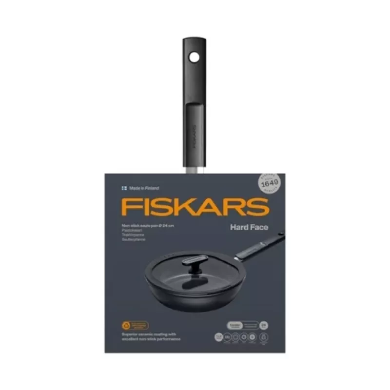Patelnia sauté Fiskars Hard Face 1075528 z powłoką nieprzywierającą 24 cm 2,2L