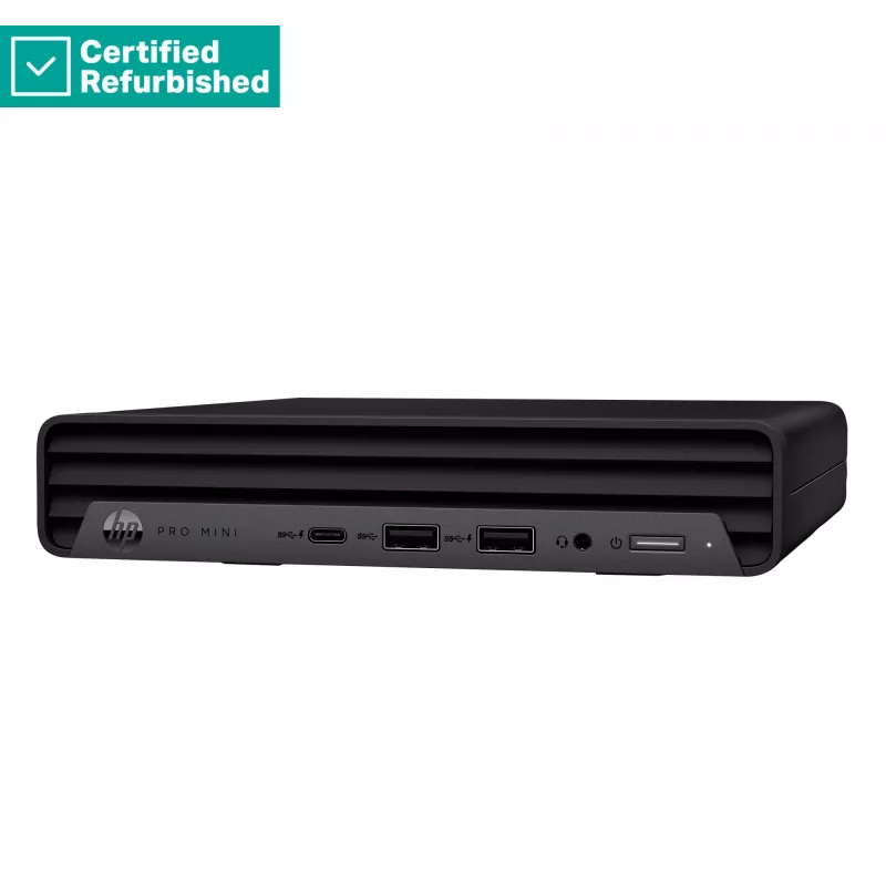 RENEW srebrny HP Pro 400 G9 Mini - i5-13500T, 8 GB, 256 GB SSD, mysz USB, Win 11 Pro, 1 rok