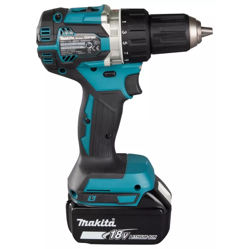 Wiertarka Makita DDF484RFJ 2000 RPM 1.8 kg Czarny, Niebieski