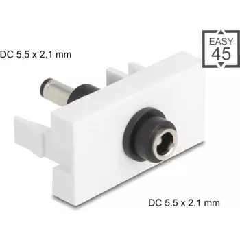 Złącze DC DELOCK Easy 45 gniazdo 5,5 x 2,1 mm na wtyk DC 5,5 x 2,1 mm