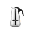 Moka pot Maestro MR-1660 0.2 L stal nierdzewna kawiarka, 4 filiżanki, czarna rączka
