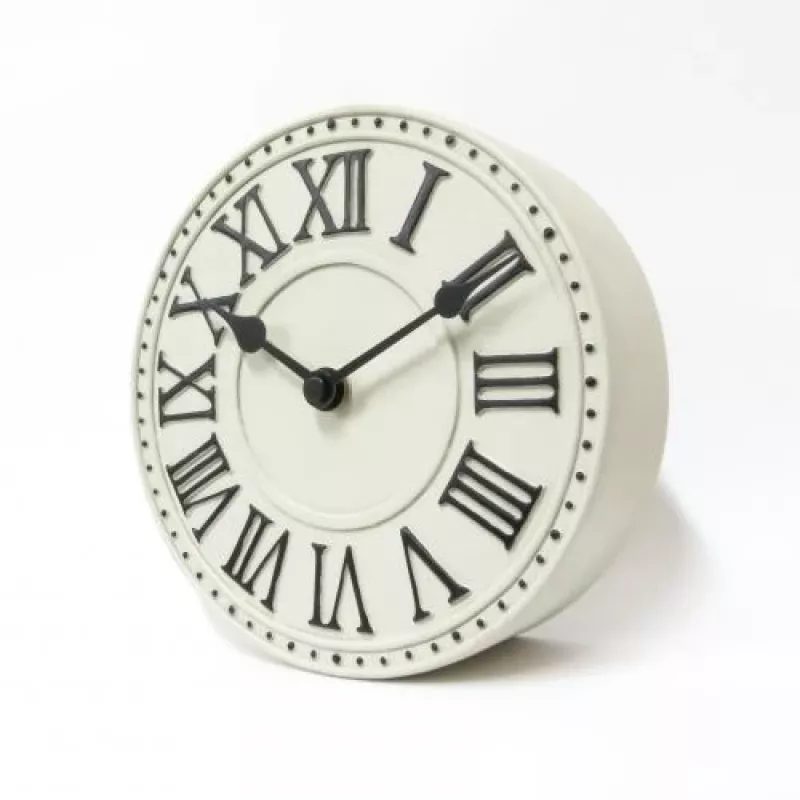 NeXtime klok 5187wi London Table, Ø16 cm, Ścienny, Biały/Czarny+B32