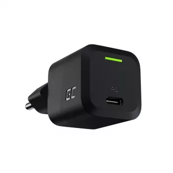Ładowarka do urządzeń mobilnych zielony Cell CHARGC06, USB-C 33W, Quick Charge 3.0, wejście AC 100–240V, czarna