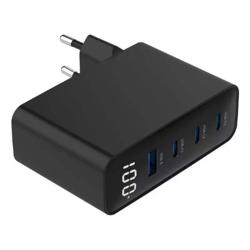 Gembird TA-UC-PDQC100LCD-01-BK ładowarka do urządzeń mobilnych Laptop, Smartfon Czarny AC Szybkie ładowanie Wewnętrzna