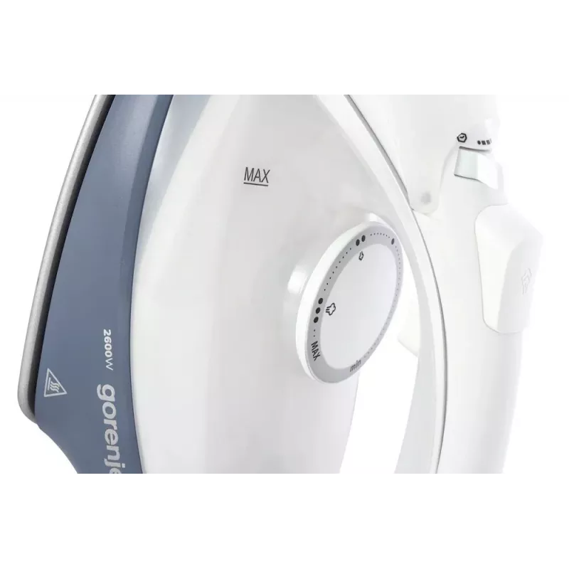 Żelazko parowe Gorenje SIK2600WB, 2600 W, pojemność zbiornika na wodę 450 ml, ciągła para 45 g/min, automatyczne wyłączanie, niebieski/czarny | Gorenje