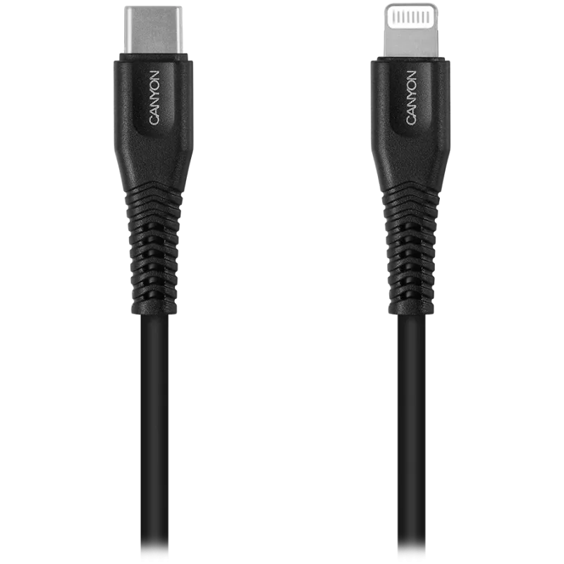 Kabel CANYON MFI-4 Type-C na Lightning 1,2m Czarny