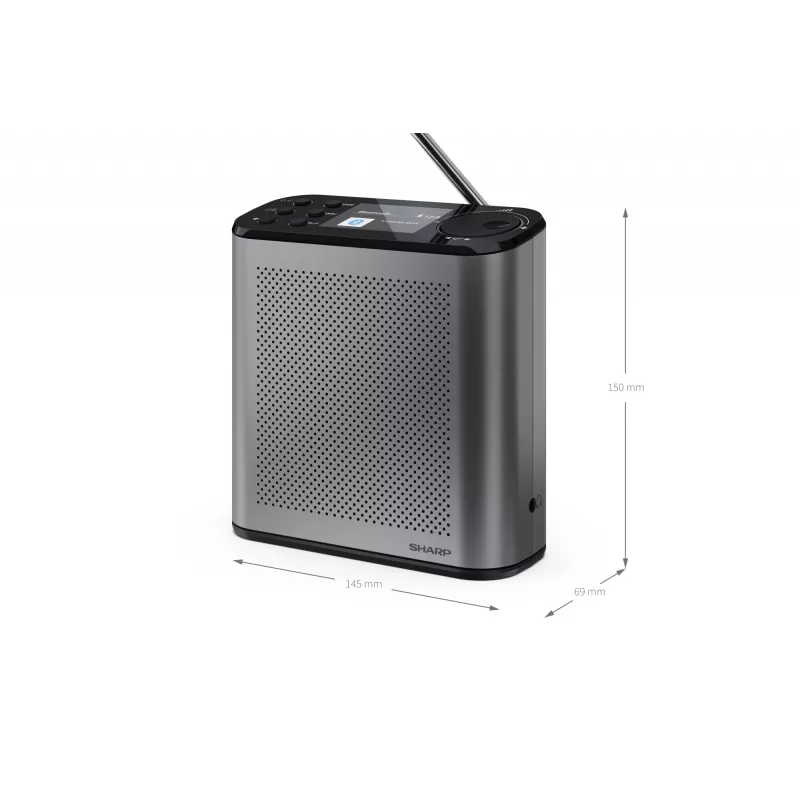 Przenośne radio cyfrowe Sharp DR-P530 (OSAKA) z portem USB, Bluetooth i odbiorem FM