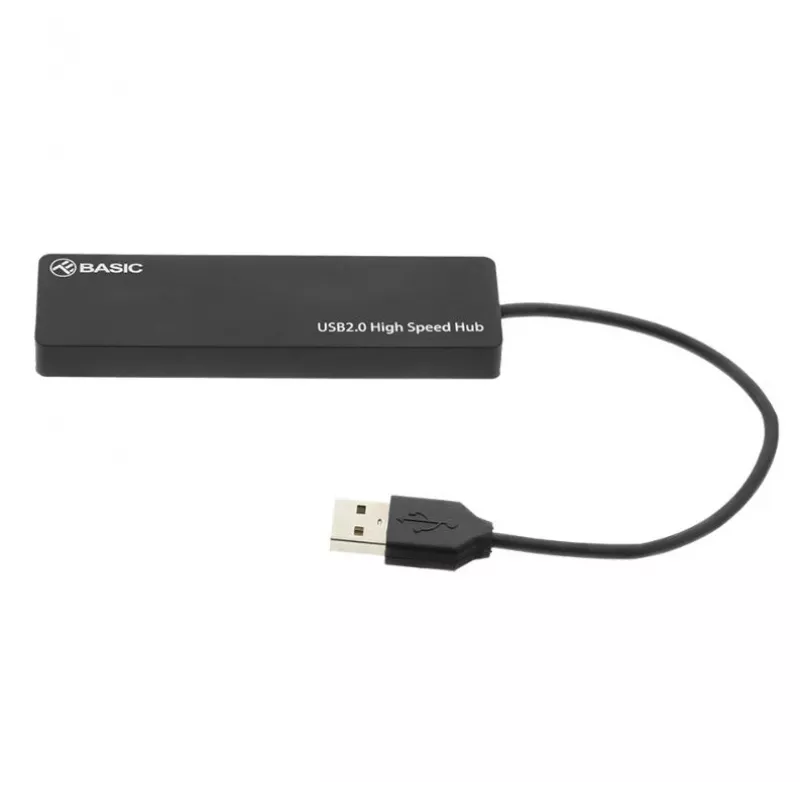 Hub USB Tellur Basic 4-portowy USB 2.0 — czarny, 4 porty USB-A