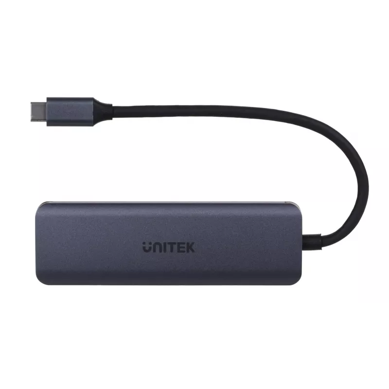 UNITEK uHUB Q4 koncentrator USB typu C 5000 Mbit/s szary