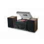 System midi do użytku domowego muse MT-120 MB — 20 W RMS, głośniki 2-drożne, AC 100–240 V 50/60 Hz, czarny/przezroczysty/drewniany
