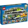 LEGO 60337 City Express Pociąg Pasażerski Zdalnie Sterowany Zabawka Prezent dla Dzieci Chłopców i Dziewczynek z Działającymi Reflektorami 2 Wagonami i 24 Torami