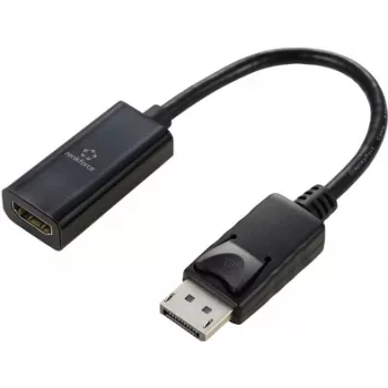 Renkforce RF-5596324 Konwerter DisplayPort [1x wtyk DisplayPort - 1x gniazdo HDMI] Czarny DisplayPort 1.2 23 cm (RF-5596324)