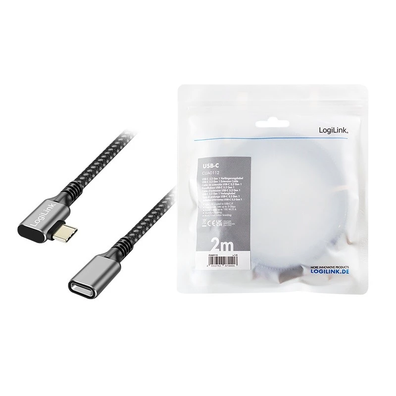Kabel USB 3.2 Gen1 do USB-C/F, PD, 2m