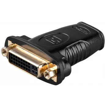 Wentronic Goobay Adapter HDMI™ / DVI-I, Gniazdo standardowe HDMI (Typ A), Czarny - 19-stykowe gniazdo HDMI™ > Gniazdo DVI (24+5) (68690)