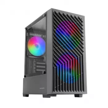 Obudowa PC TACENS Mars Gaming MC-VORTEX Mini Tower Mini-ITX/Micro-ATX Szkło hartowane Czarna, 3x120mm, GPU 27,3 cm, Chłodzenie CPU 162 mm