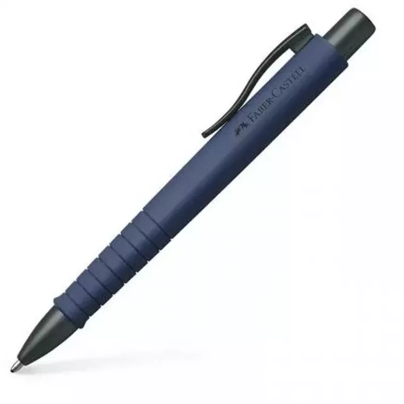 Długopis a.w. faber-castell 241189 — wysuwany na klips, niebieski tusz, końcówka bardzo gruba, granatowy korpus, 1 szt.
