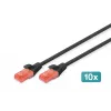Kabel sieciowy Digitus CAT 6 U/UTP 0,5m RJ-45 Czarny