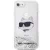 Karl Lagerfeld | Oryginalne etui IPHONE SE 2022/SE 2020/7/8 Karl Lagerfeld Twarde etui z brokatem Głowa Choupette (KLHCI8LNCHCS)