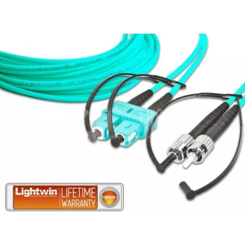 Lightwin LDP-50 SC-ST 3.0 OM3 kabel światłowodowy 3 m kolor aqua (LDP-50 SC-ST 3.0 OM3)