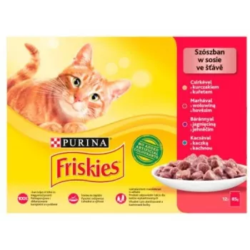 Friskies Mix mięsa - mokra karma dla kotów - 12 x 85 g