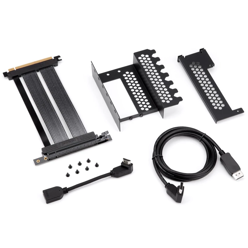 CableMod pionowy uchwyt PCI-e, wersja PCI-e 4.0, HDMI + DisplayPort, czarny