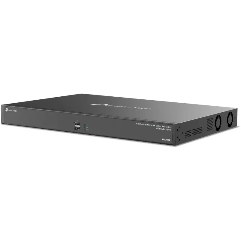 Sieciowy rejestrator wideo TP-Link VIGI 64-kanałowy NVR, 64 wejścia, 4K 3840×2160, odtwarzanie 16 kanałów, SATA HDD, max. 64 TB, 2×LAN, USB-A