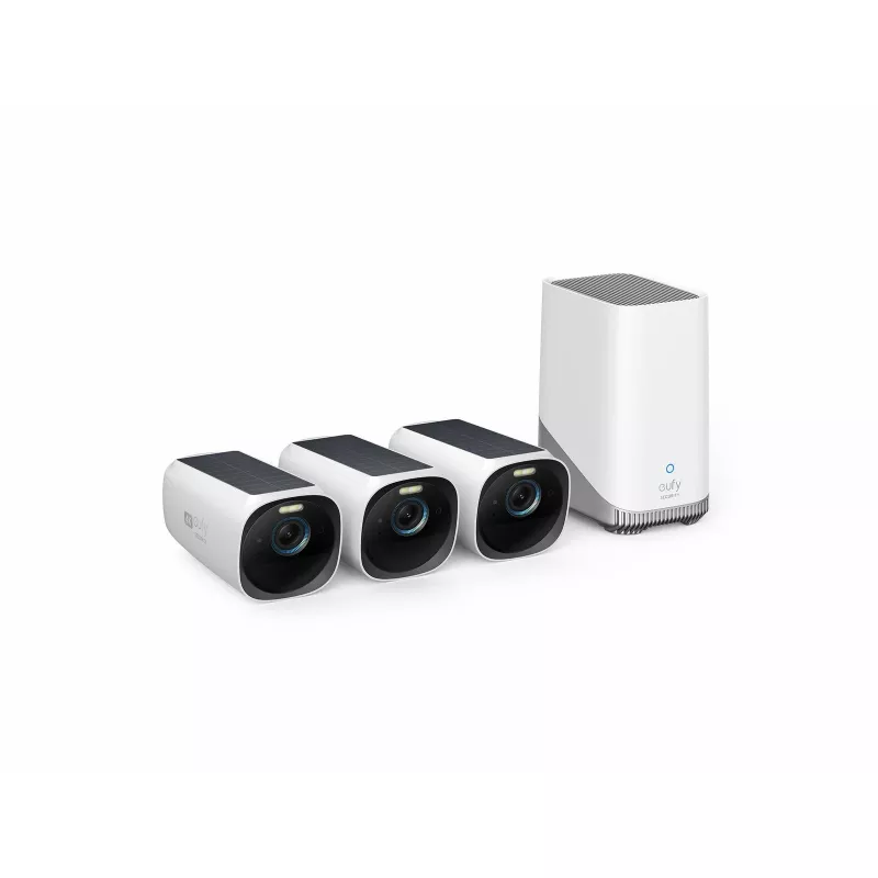 Kamera bezpieczeństwa IP Eufy eufyCam S330 (eufyCam 3) 3840×2160, zewnętrzna, bezprzewodowa, montaż na ścianie, pole widzenia 135°, komunikacja dwukierunkowa