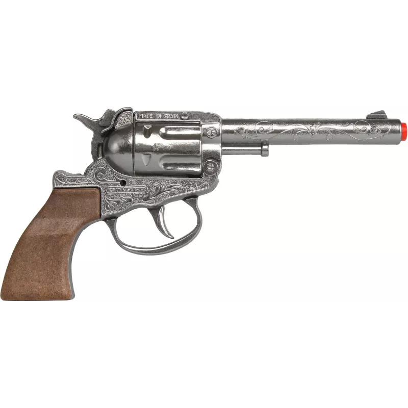 Zabawkowy metalowy rewolwer kowbojski Gonher 8-strzałowy model 239842