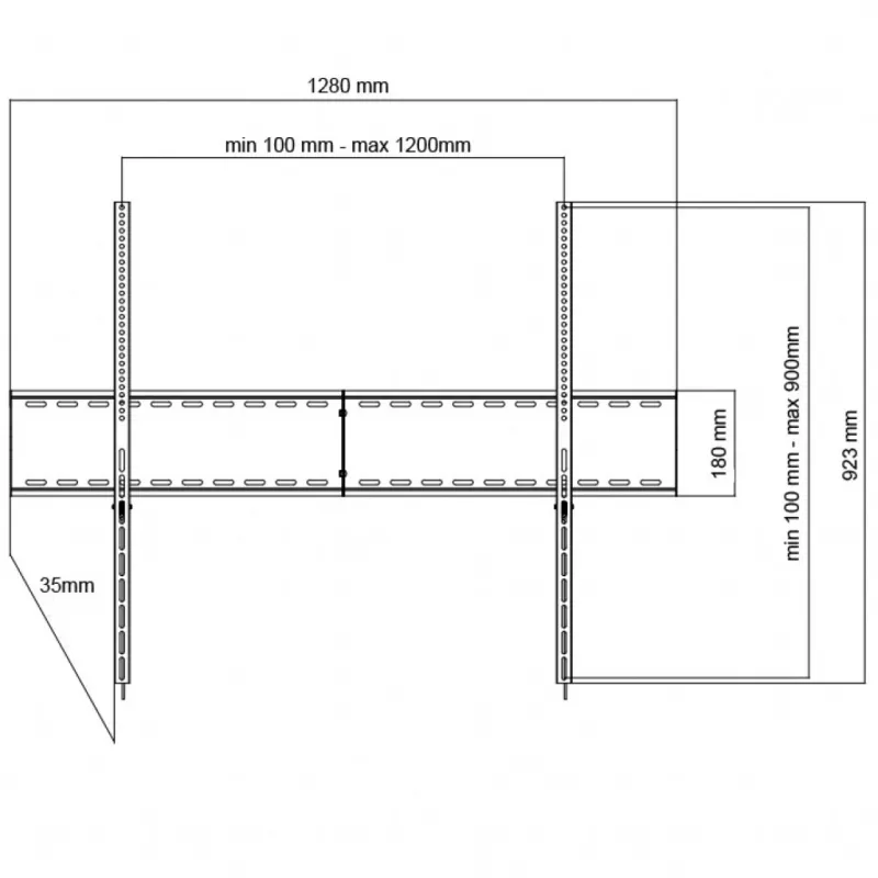 Uchwyt LCD AR-97XXL 70-120 cali 140KG 1200x900