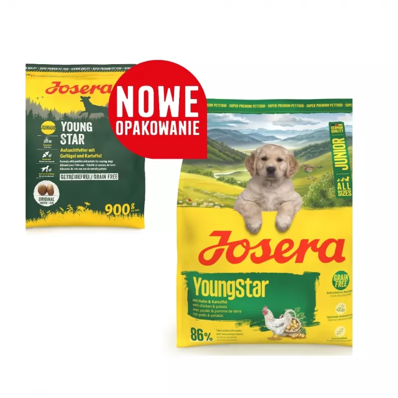 Sucha karma dla szczeniąt JOSERA Junior YoungStar, worek 3 kg, kompletna karma dla szczeniąt