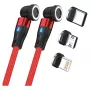 Kabel USB RealPower MagneticCharge2 1 m czerwony szybkie ładowanie i transfer danych