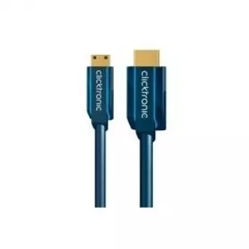 Kabel Mini-HDMI+Adapter z Ethernetem (HDMI A/HDMI Mini C) - 2,0m szybki adapter HDMI na Mini-HDMI
