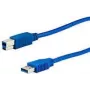 Kabel USB e+p CC 302 USB 3.2 Gen 1 1,5m USB A USB B niebieski
