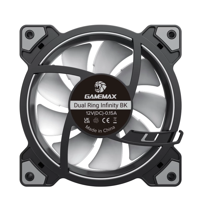Gamemax | Wentylator obudowy | DUAL RING INFINITY | Czarny