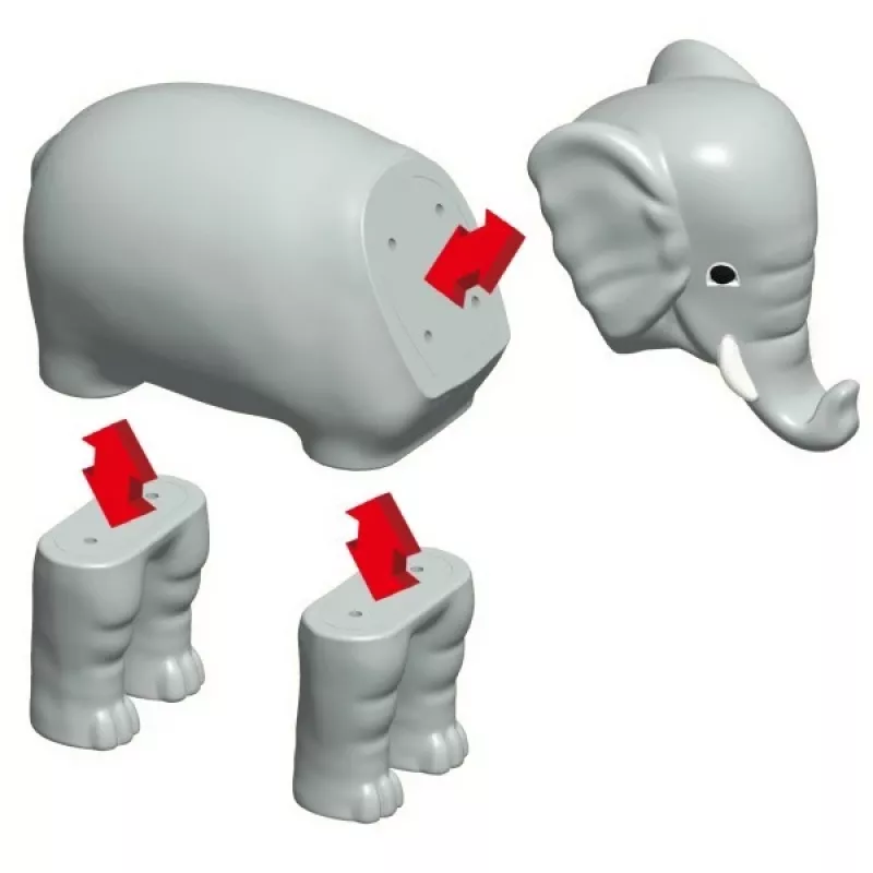 Animal Popular Playthings Magnetyczne Mieszaj i Dopasowuj Zwierzęta Wielokolorowe