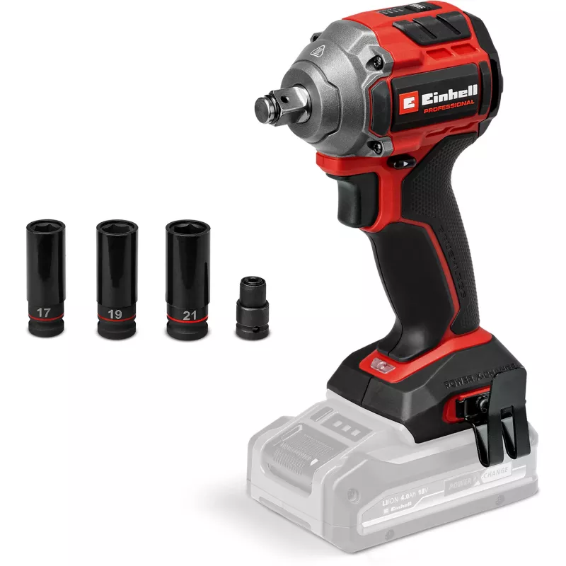 Einhell TP-CW 18/260 akumulatorowy klucz udarowy + zestaw CE-CC 18, 1x4 Ah