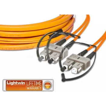 Lightwin Wysokiej Jakości Płaski-Dupleksowy Kabel Światłowodowy, MM OM2, SC - SC Kabel Światłowodowy (LDP-50 SC-SC 10.0 FD)