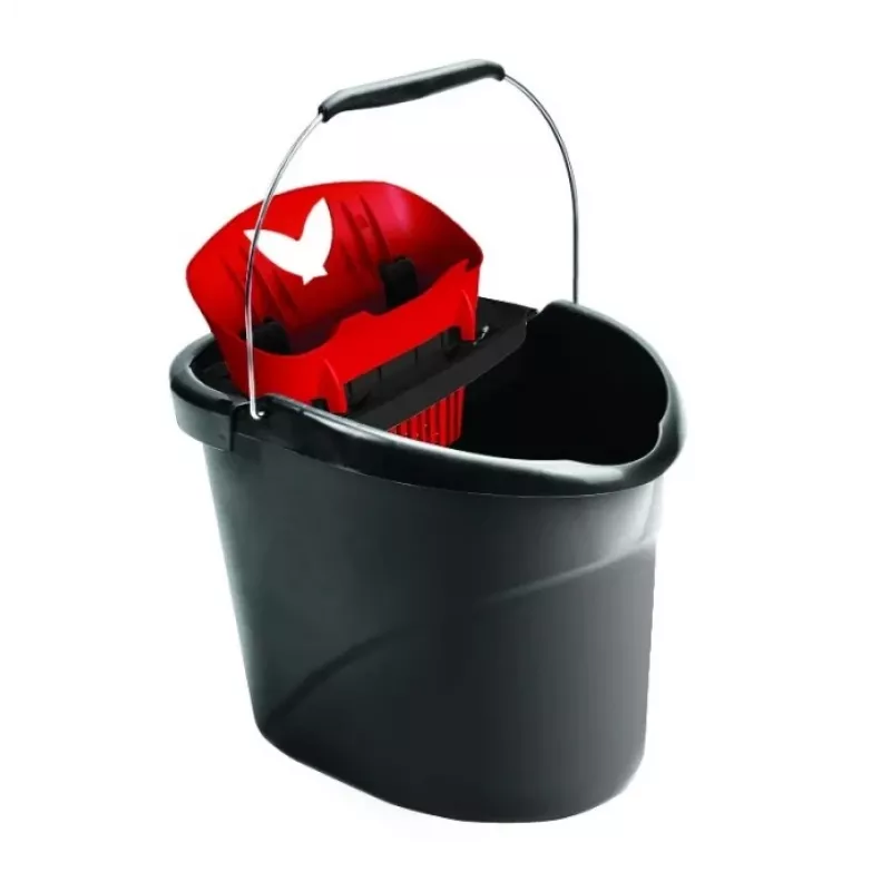 Wiadro z wyciskaczem do mopa Vileda 157870 — czarny, 10 L, pasuje do Ultramax i Ultramax XL, 380×300×380 mm