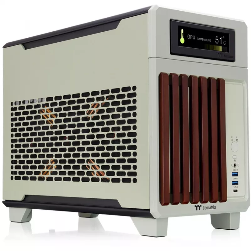 Mini obudowa THERMALTAKE TR100 WS Matcha zielony kompaktowa konstrukcja, obsługa mini-ITX/microATX