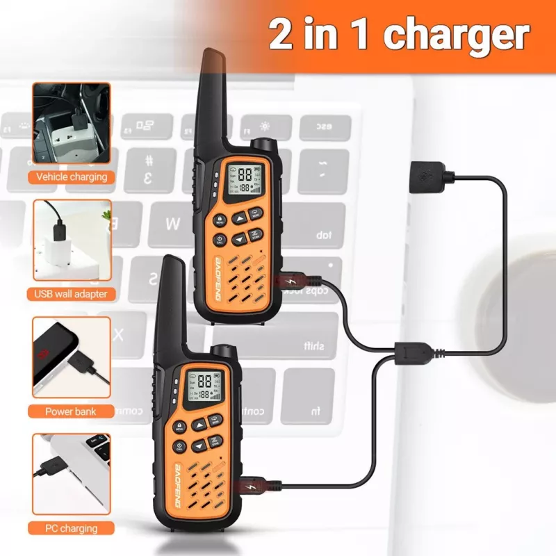 Walkie-Talkie Baofeng BF-T25E Pomarańczowy, 2 sztuki