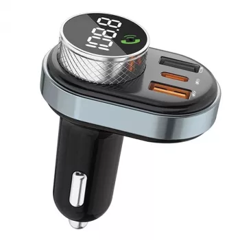 Zestaw głośnomówiący Awei C-843 Bluetooth 5.0 z transmiterem FM, portami USB i USB-C