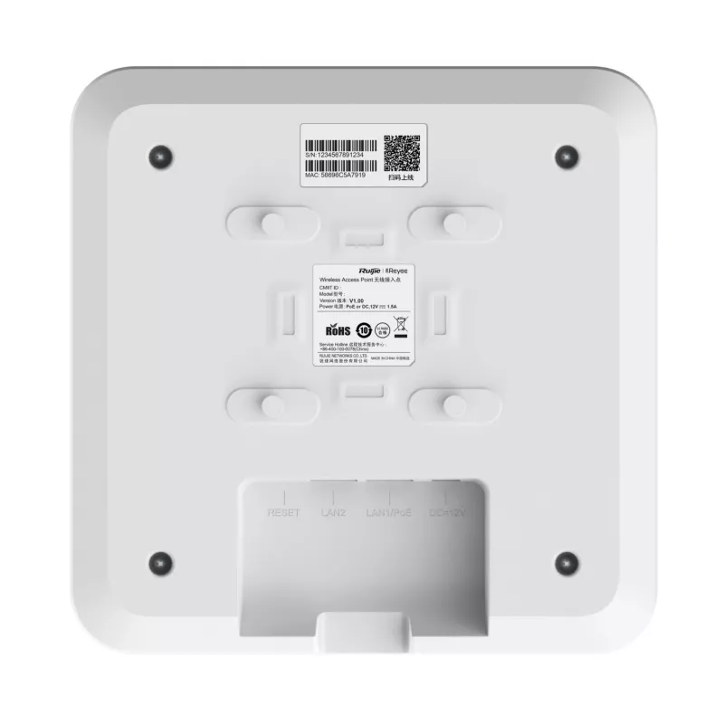 Ruijie Networks RG-RAP2260(E) punkt dostępowy 3202 Mbit/s Biały Power over Ethernet (PoE)