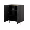 Regał cama meble ONDA 2D2SZ 98×45×127 cm czarny