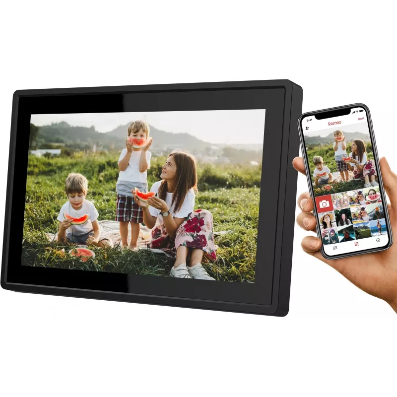 Cyfrowa ramka na zdjęcia SENCOR SDF1092B 10,1 cala dotykowy ekran IPS 1280×800 Wi‑Fi 4,6 GB MicroSD z możliwością montażu na ścianie
