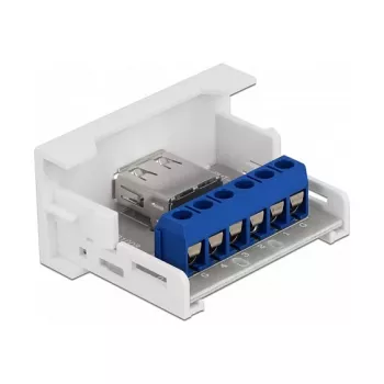 Moduł DeLOCK Easy 45 USB 2.0 Typ-A Żeński do Listwy Zaciskowej