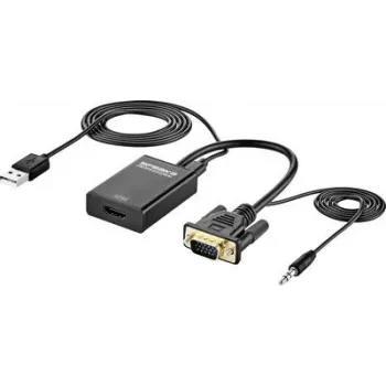 SpeaKa Professional Konwerter AV SP-12111624[gniazdo VGA - HDMI] 1920 x 1080 pikseli (SP-12111624)