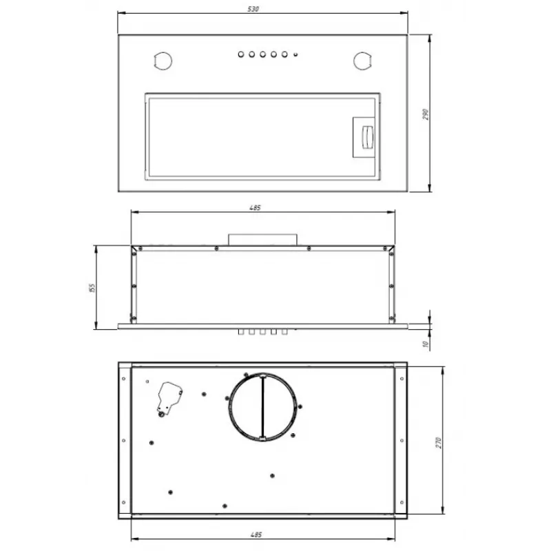 Akpo WK-7 MICRA 60 okap Cooker hood montowany w suficie Biały