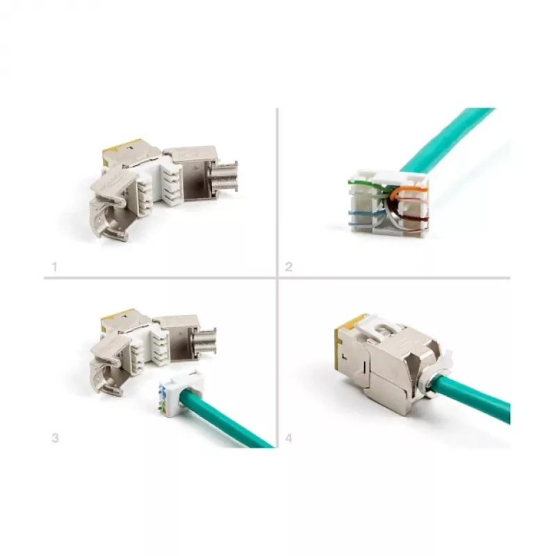 Moduł Keystone DeLOCK 88111 Płaski Żółty RJ-45 10 szt.